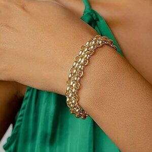 Anthro Chains Gold Bracelet